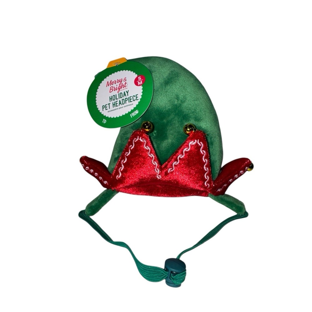 Merry & Bright Brand Holiday S Dog‎ Pet Headpiece Hat Christmas Tree Small ELF